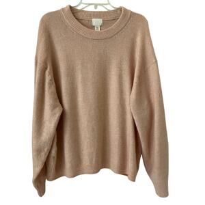H&M Pink Soft Oversized Sweater Womens Size XXL Work Casual Layer Feminine Cozy